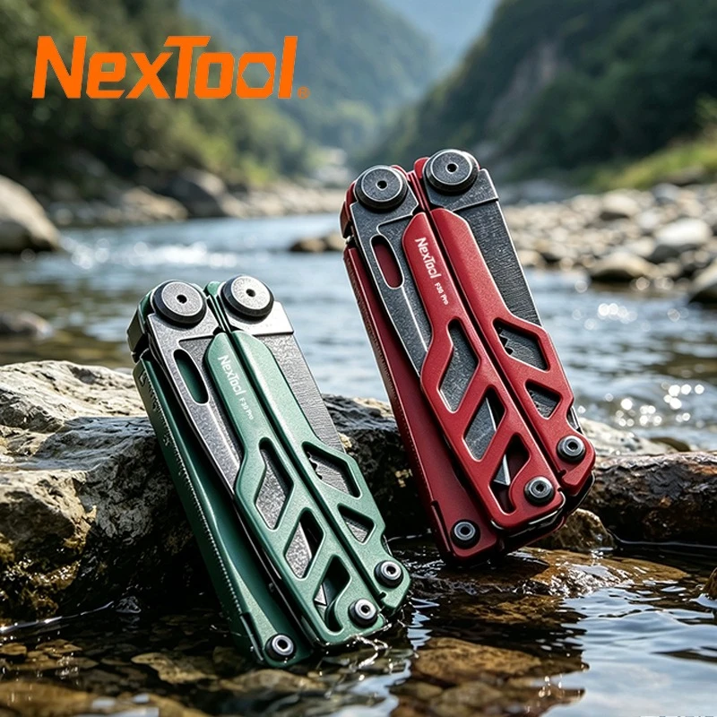 NexTool Flagship Pro 16-in-1 Multi-tool Pliers EDC Folding Knife Outdoor Camping Gear Outdoor Survival Tool Red/Green