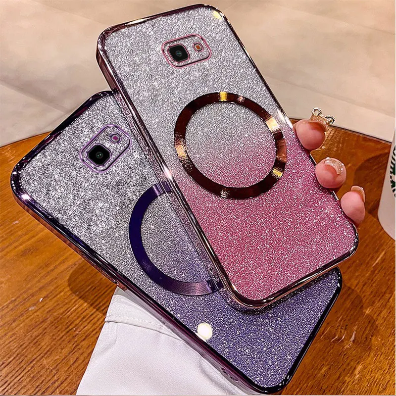 

For Samsung J7 PRIME J5 PRIME Case Electroplated transparent phone case with flash paper lens fully covered and anti drop