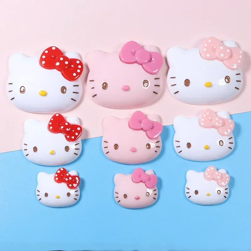 Sanrio  Anime Hello Kitty Diy Resin Accessories  Refrigerator Cute Cartoon Sticker Mobile Phone Case Decoration Gifts for Girls