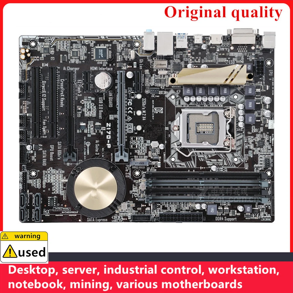 

For Z170-P Motherboards LGA 1151 DDR4 64GB ATX Intel Z170 Overclocking Desktop Mainboard M.2 NVME SATA III