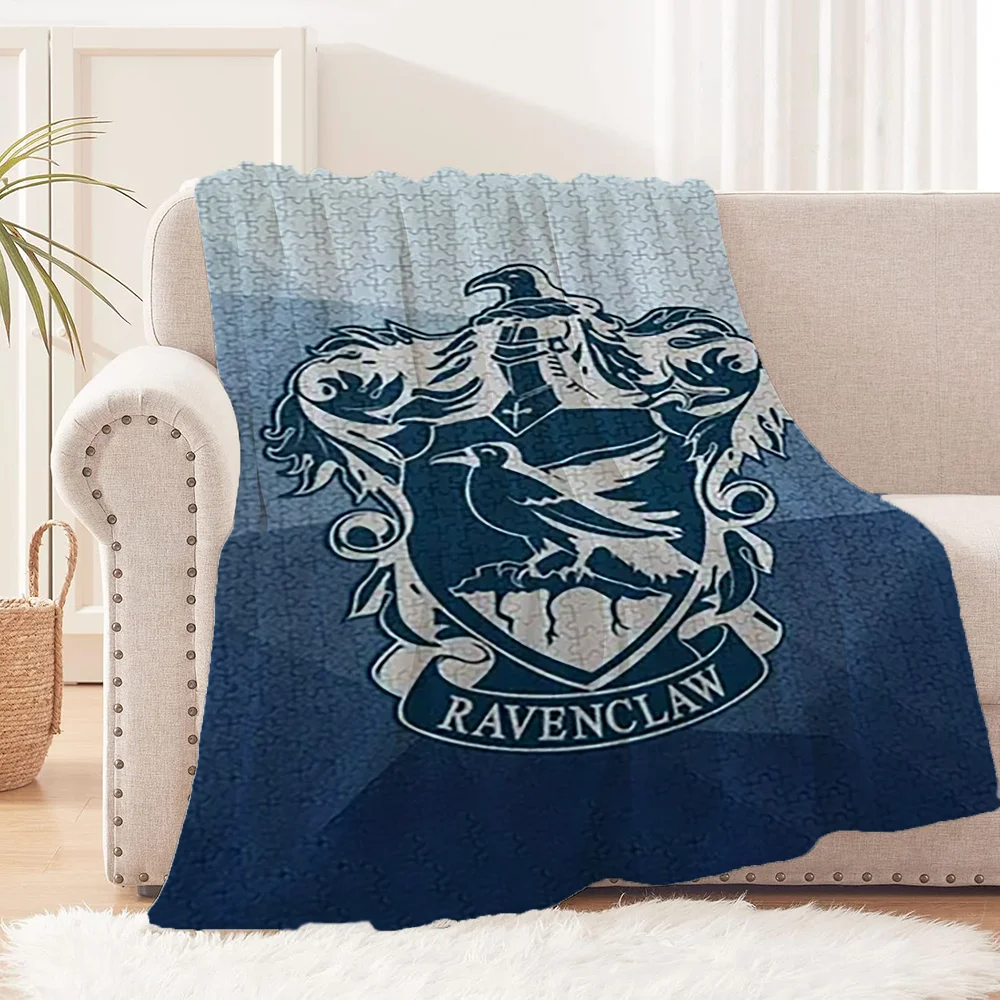 Plaid Ravenclaw HP Co-Brand Miniso Home and Decoration Halloween Sofa Blankets and Bedspreads Cobija Blankets Throws Blanket