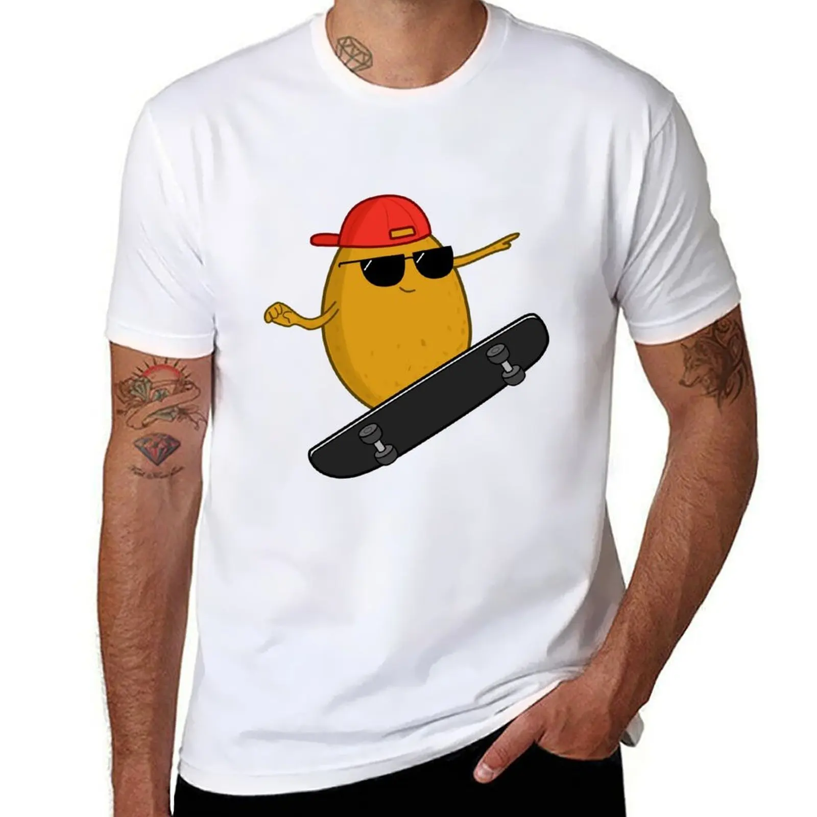 

Skater Potato T-Shirt anime t shirts for man t shirts for man pack white T-Shirt