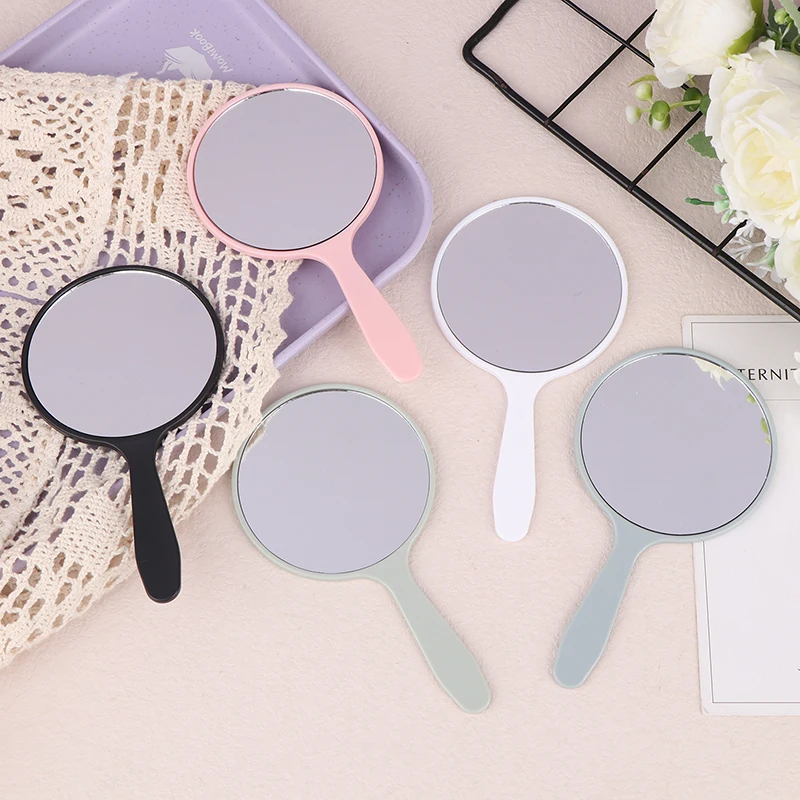 Eyelash Extension Handheld Makeup Mirror Round Makeup Vanity Mirror With Handle Hand Mirror SPA Salon Compact Mirrors