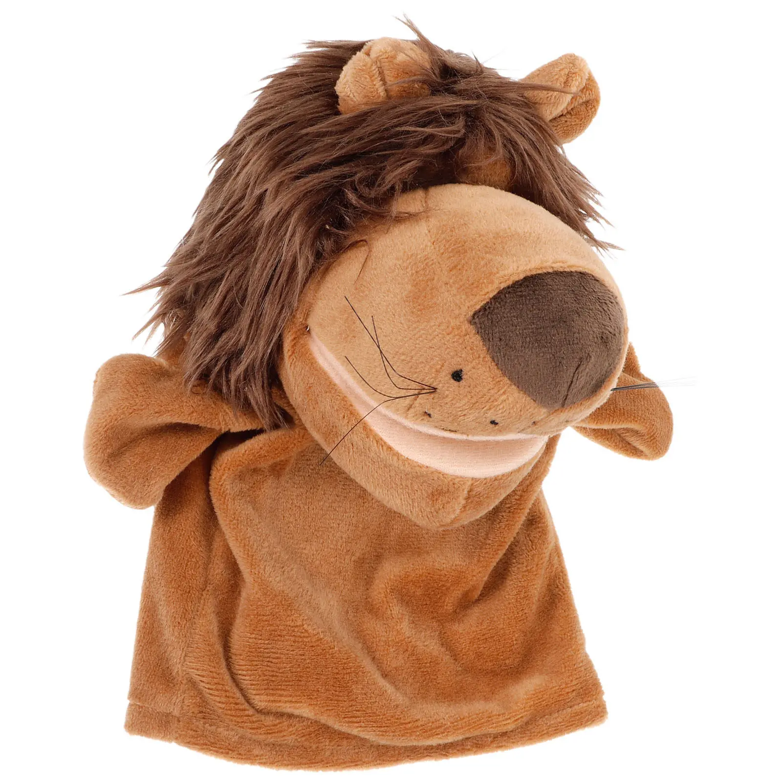 

Wild Animal Hand Puppet Lion Design for Small Hands Moving Mouth Feature Encourages Imaginative Play Bedtime Stories Active