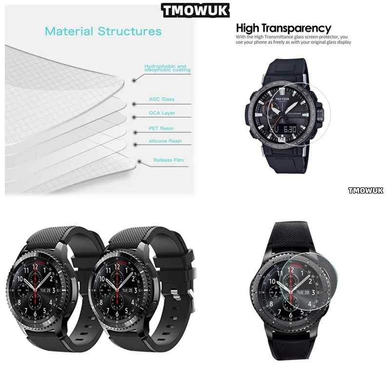 

For Casio GA100 6100 TR770 Pro-Trek EFR 303 GA-2200 GA-2100 GST-W300 Watch Film Tempered Glass 9H Scratch Resistant Crys