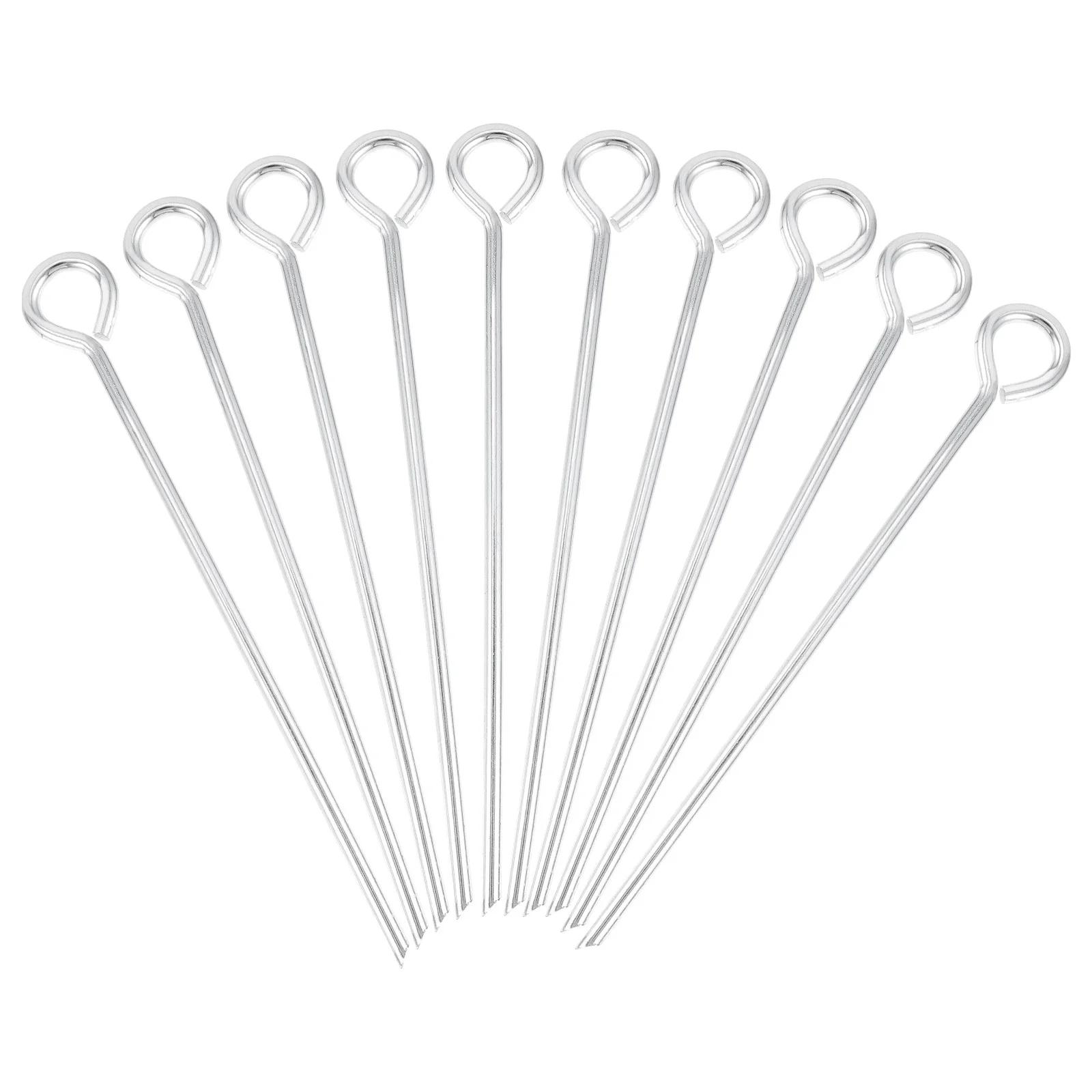 

10Pcs Thickened Steel Tent Nails Curved Hook Tent Stakes for Camping Tents Ground Fixation Outdoor Decorations
