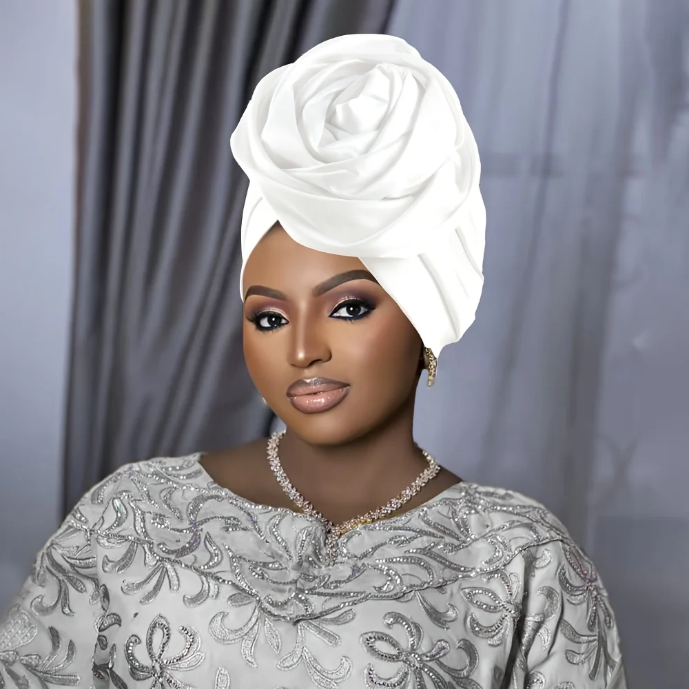 Women's Gele Headscarf, Automatic Braiding, Ready to Wear, Various Colors, Elegant Headwear for Church, Weddings, Parties & Dail