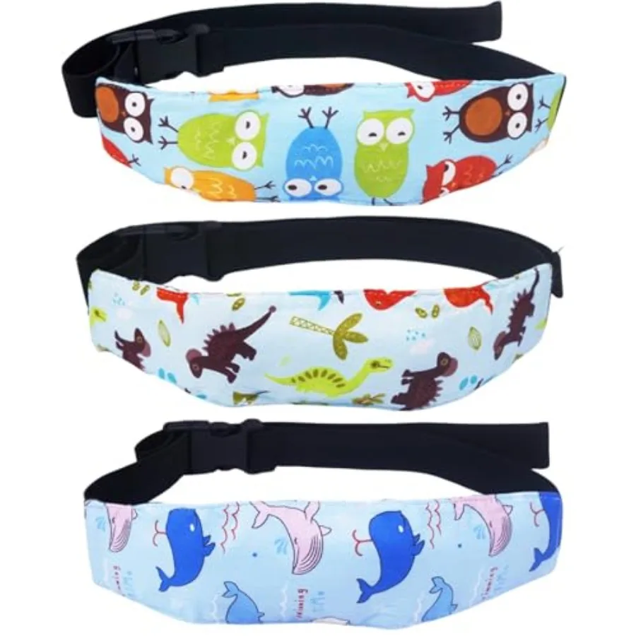 3 Pcs Baby Head Support Band for Stroller Car Seat Neck Relief Strap Headrest for Sleeping Traveling Head Holder for Toddler Ch