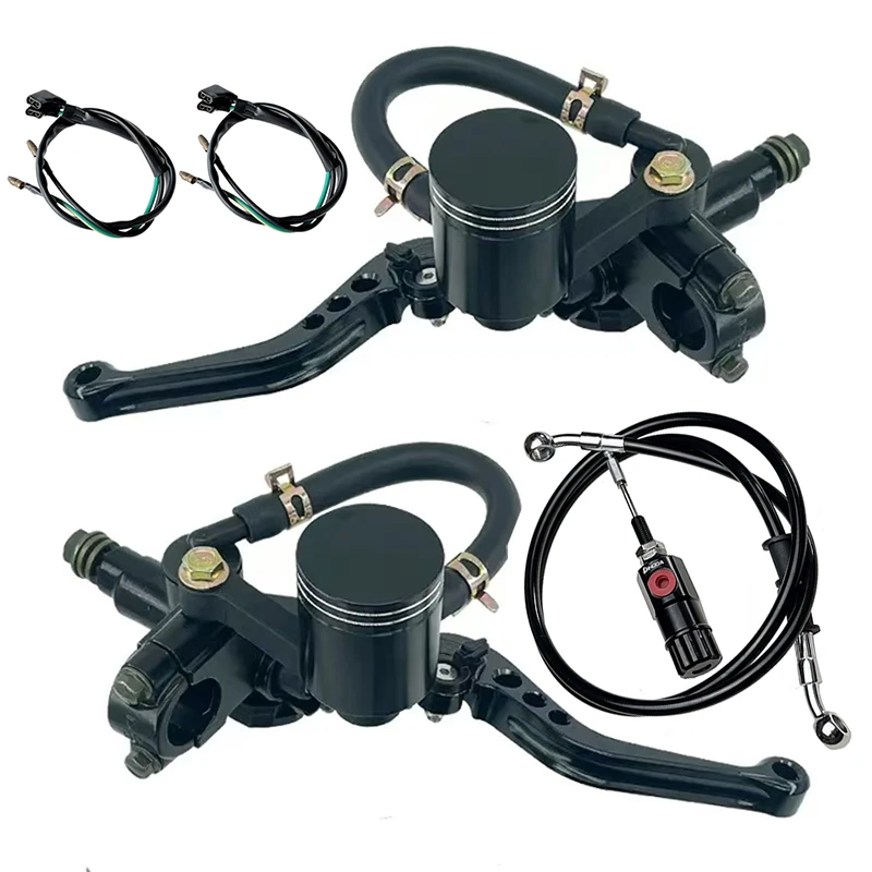 

a set Motorcycle Hydraulic Clutch Kit Brake Master pump Cylinder Kit 14mm Piston For keeway surron suzuki yamaha sherco honda