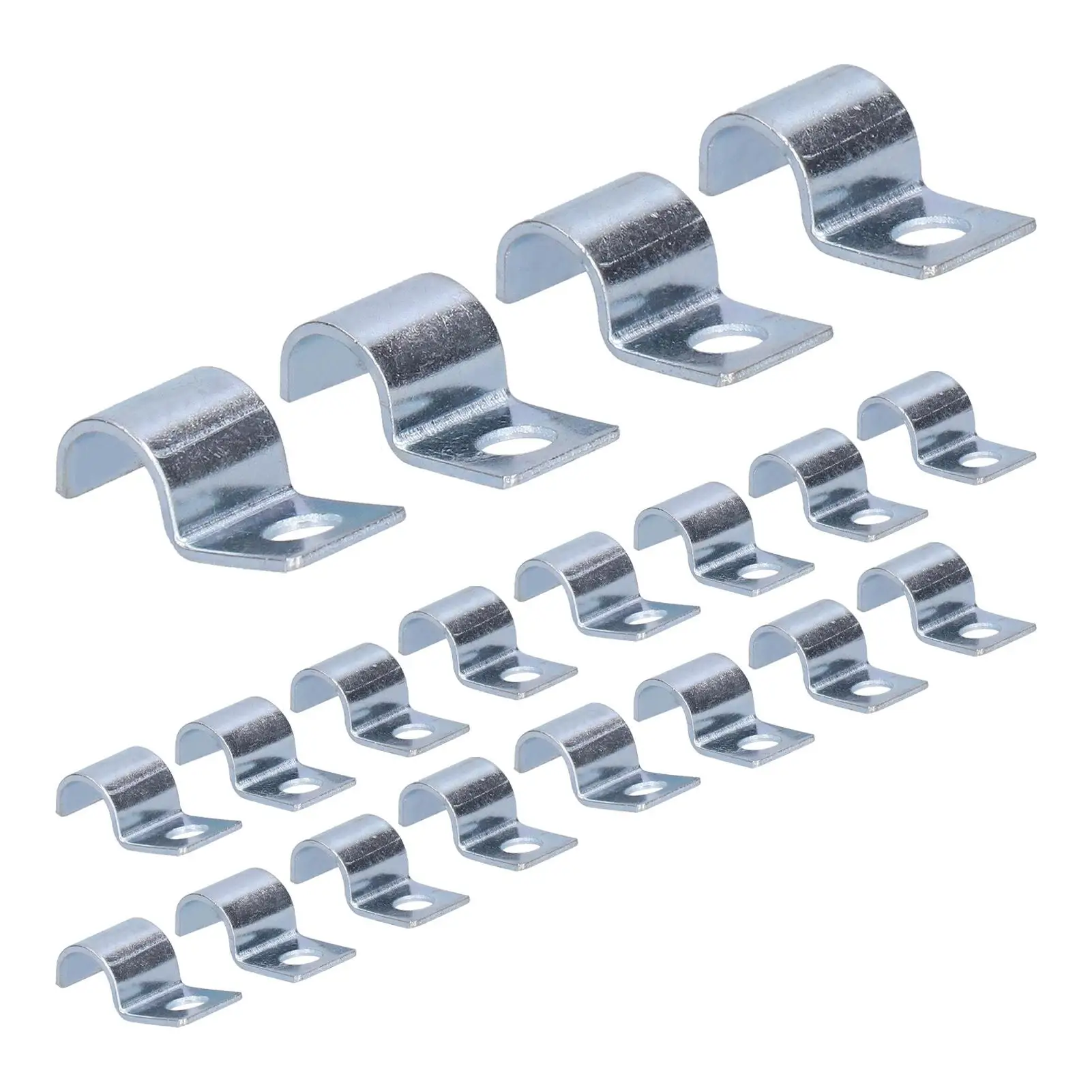 20PCS Zinc Plated Stainless Steel  Clamp Clip for Rubber Rings, Fits 6/8/10/12/14/16mm Pipes