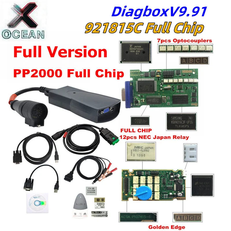 

Full Chip Gold Edge V9.91 Lexia3 PP2000 PSA XS Evolution Diagbox V7.83 V8.55 Lexia 3 for Citroen/Peugeot Super Firmware 921815C