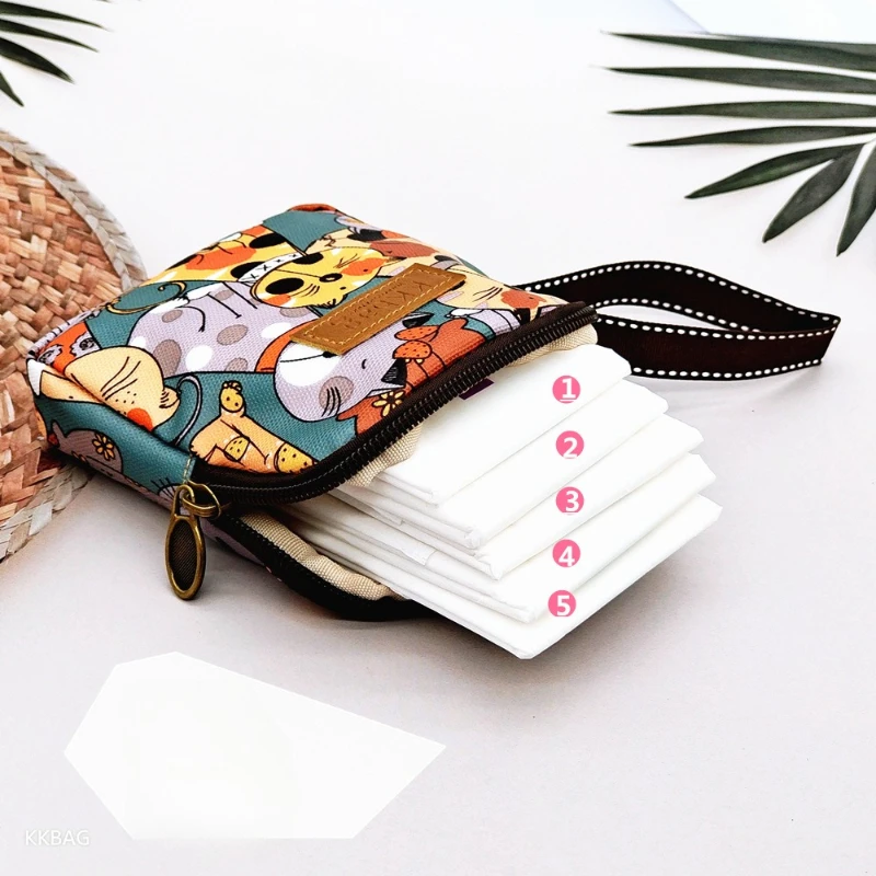 Waterproof, Multi-purpose, Portable, Cartoon Printed, Hand-held Wallet, Change, Credit Card, Small Item Storage Bag