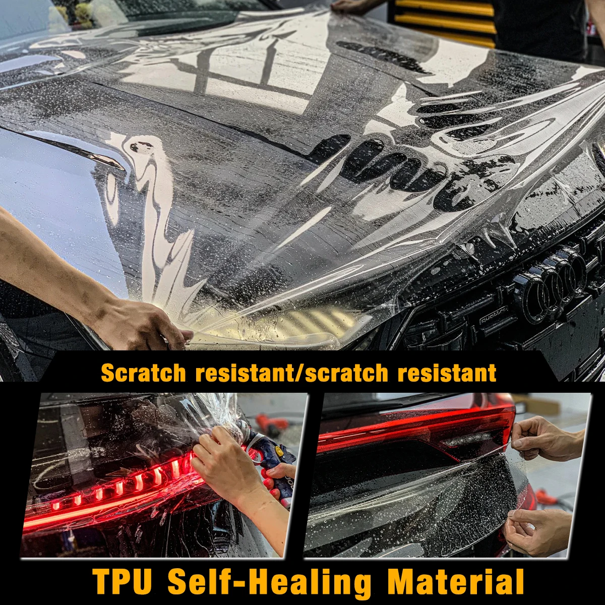 PPF 7.5Mil Transparent TPU Polyurethane Self-Healing Car Paint Protective Film Invisible Scratch Repair Front Cover/Body