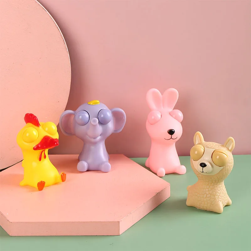 Cute creative decompression chick squish cartoon animal pinch music funny whole person vent doll toy gift K21