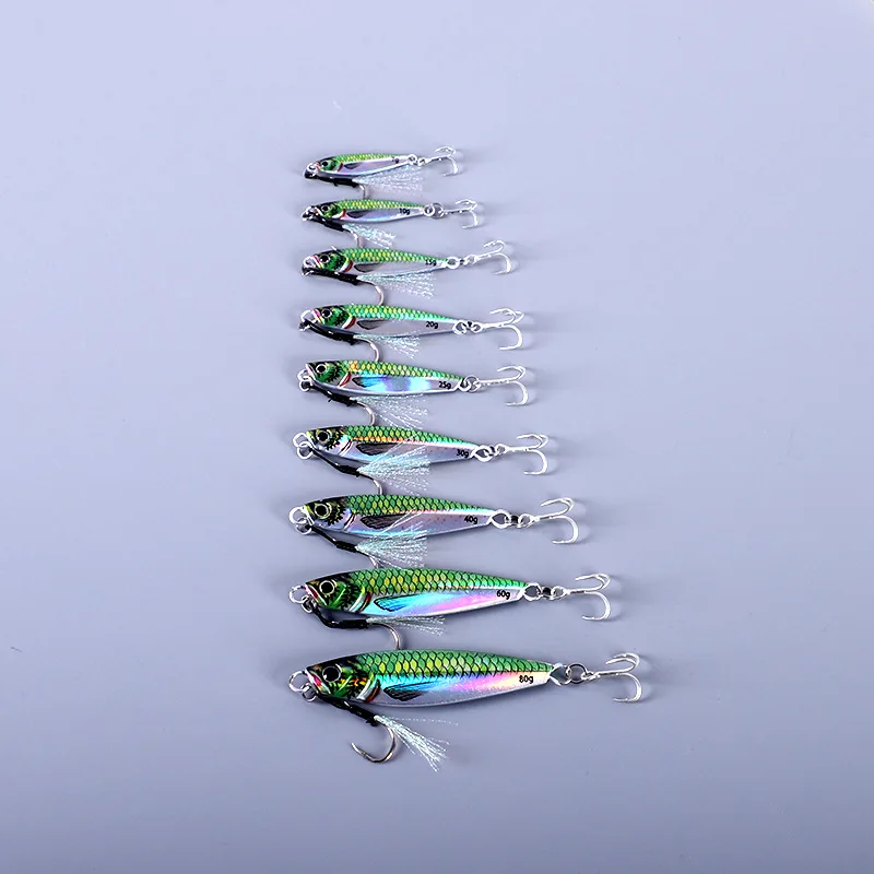 Sea fishing Slow Jig Metal Jigging Spoon Laser Artificial Bait Boat Fishing Jig 3D Print Lures Super Hard Fish Fishing Lures