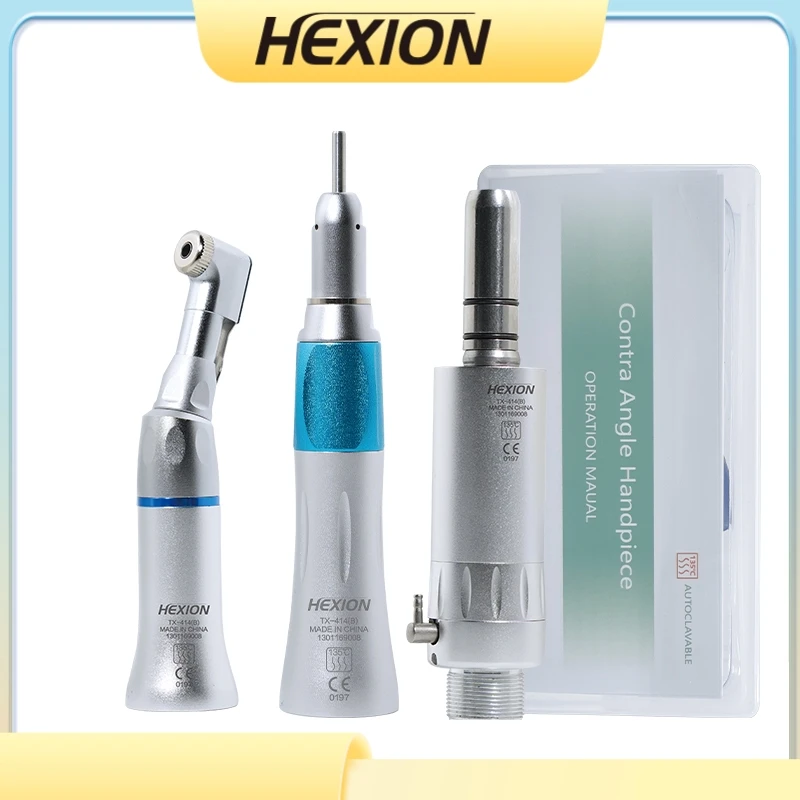 

NEW Professional Dental Slow Speed Handpiece Set - Contra Angle/Straight Air Turbine with Low Noise Oil-Free Motor System