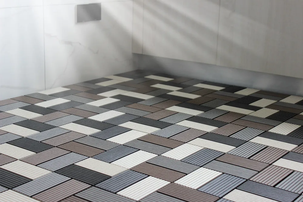 Afbeelding 5: Moderne stijl buiten DIY in elkaar grijpende WPC terrastegels, eenvoudig te installeren vloerbedekking