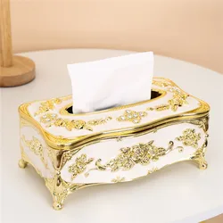 European-style tissue box_creative acrylic retro living room kitchen drawer box_hotel KTV bathroom bar storage box