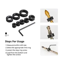 Woodworking drill locator set 3-16mm #5