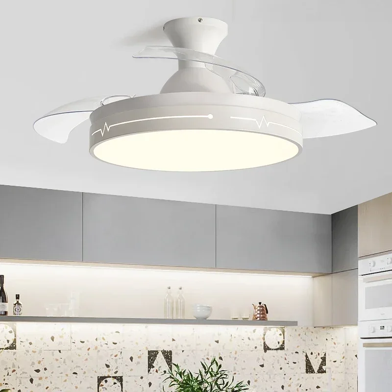 

Ceiling Ceiling Fan Light Restaurant The Bedroom Hidden Fan Llights White Ceiling Fan With Light And Control 110Volt 220Volt Art