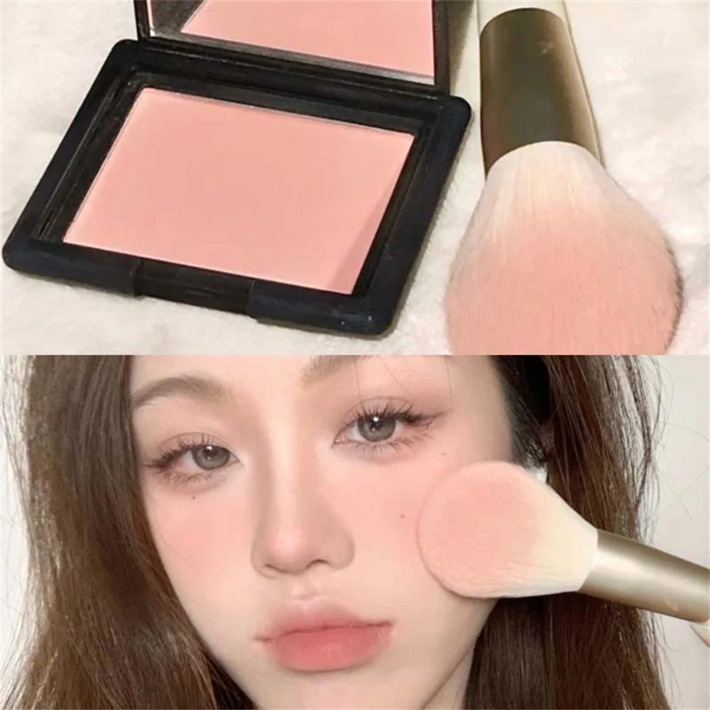 Monochrome Blusher Palette Soft Silky Cheek Natural Facial Rouge Plate Lasting Nude Low Saturation Powder Matte Blusher Disk 1Pc