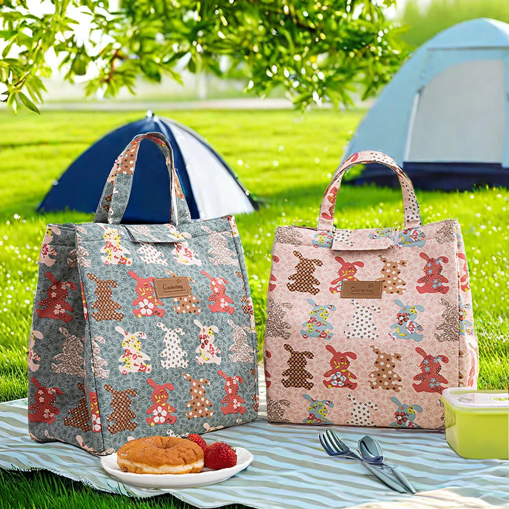 2024 New Picnic Bag Camping Portable Thermal Pouch Waterproof Outdoor Handbag Large Food Storage Pouch Camp Trips Cooler Ice Box