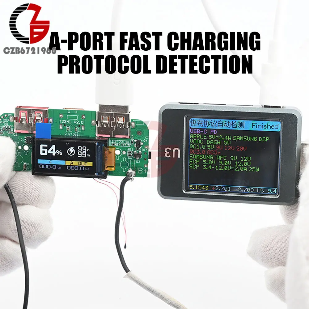 Modulo di ricarica rapida USB tipo C da 22,5 W Caricabatteria al litio da 3,7 V Scheda madre Modulo di banca di potere mobile fai-da-te Supporta PD/QC