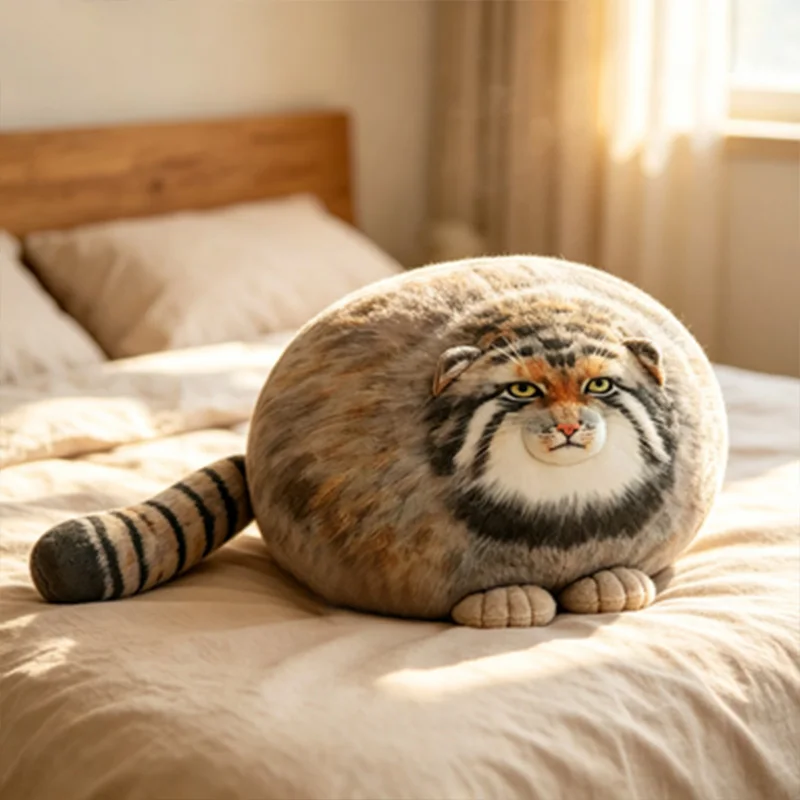 New 20/30 Simulated Otocolobus Manul Plush Toys Pallas's Cat Stuffed Animal Doll Soft Fat Cat Pillow For Children Birthday Gift