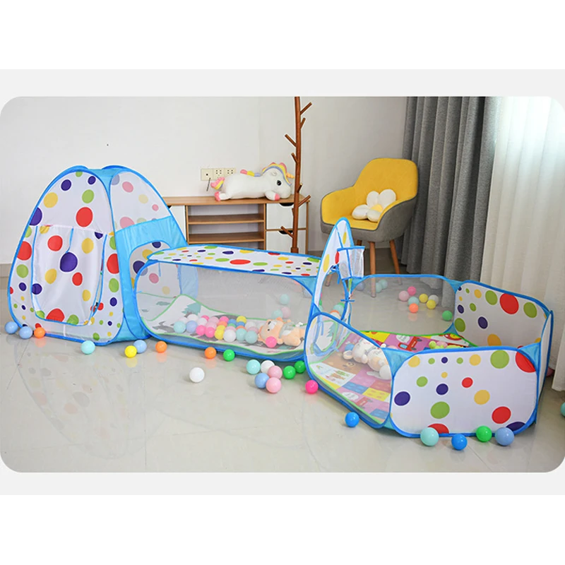 

3 In 1 Children Ball Pool Baby Ballon Playpen Portable Kids Tent Ball Pit Crawling Tunnel Child Playground Yard Rooom Pool Gift