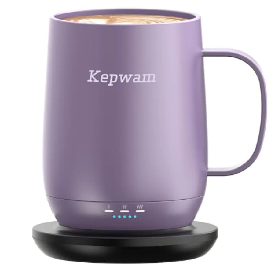 

Самонагревающаяся кофейная кружка T2 16oz, умная кружка с подогревом, 150 минут работы от батареи - подогрев до 149°C ℉ Кружка для кофе с контролем температуры Wa