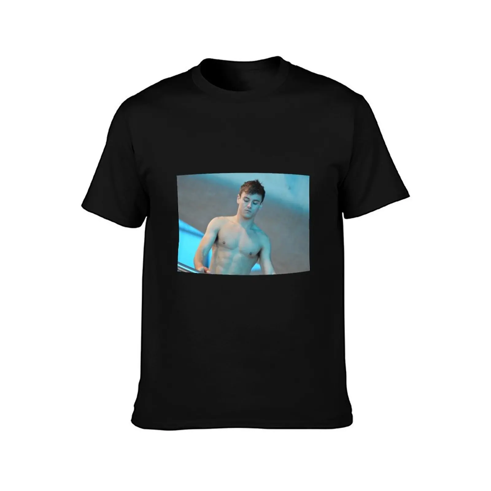 Tom Daley 2016 with GB towel T-Shirt Big Size Short Sleeve Casual Top T-Shirt