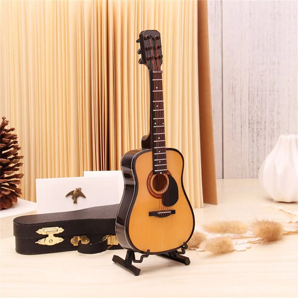 Miniature Electric Guitar Model With Display Stand Acoustic Guitar Toys Guitar Ornaments Guitar Scale Model Guitar Desk Decor