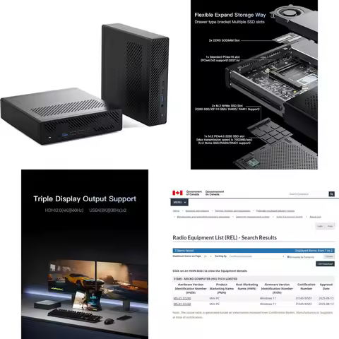 Mini PC Core i5-12600H, 8K HDMI &amp; 2x USB4 Ports, 2x 10G SP+, 2x 2.5G LAN, M.2 2280/22110/U.2 SSD &amp; RTX 3050 Support