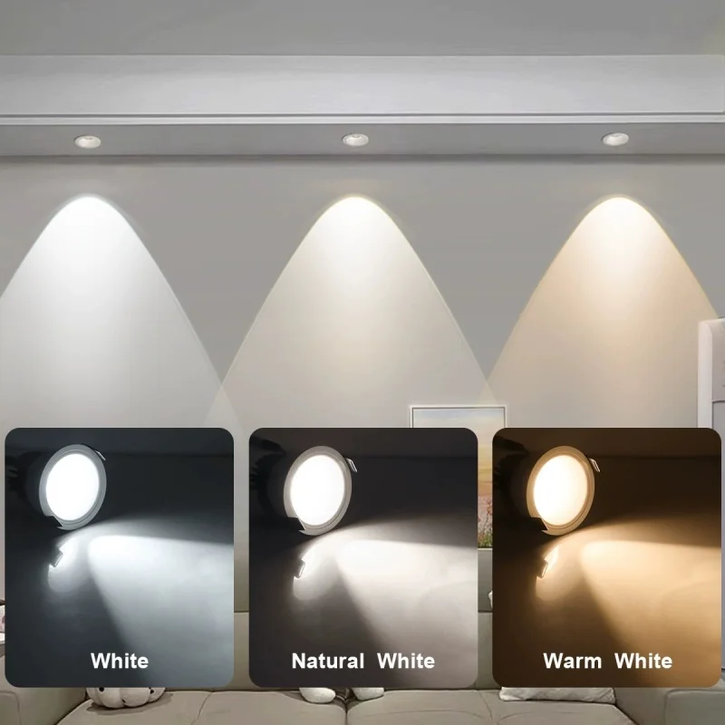 LED Spot Light 5W 7W 12W LED Spotlight Bulb 110V 220V Recessed Downlight Ceiling Lamp Showcase Decorative Lighting Panel Light