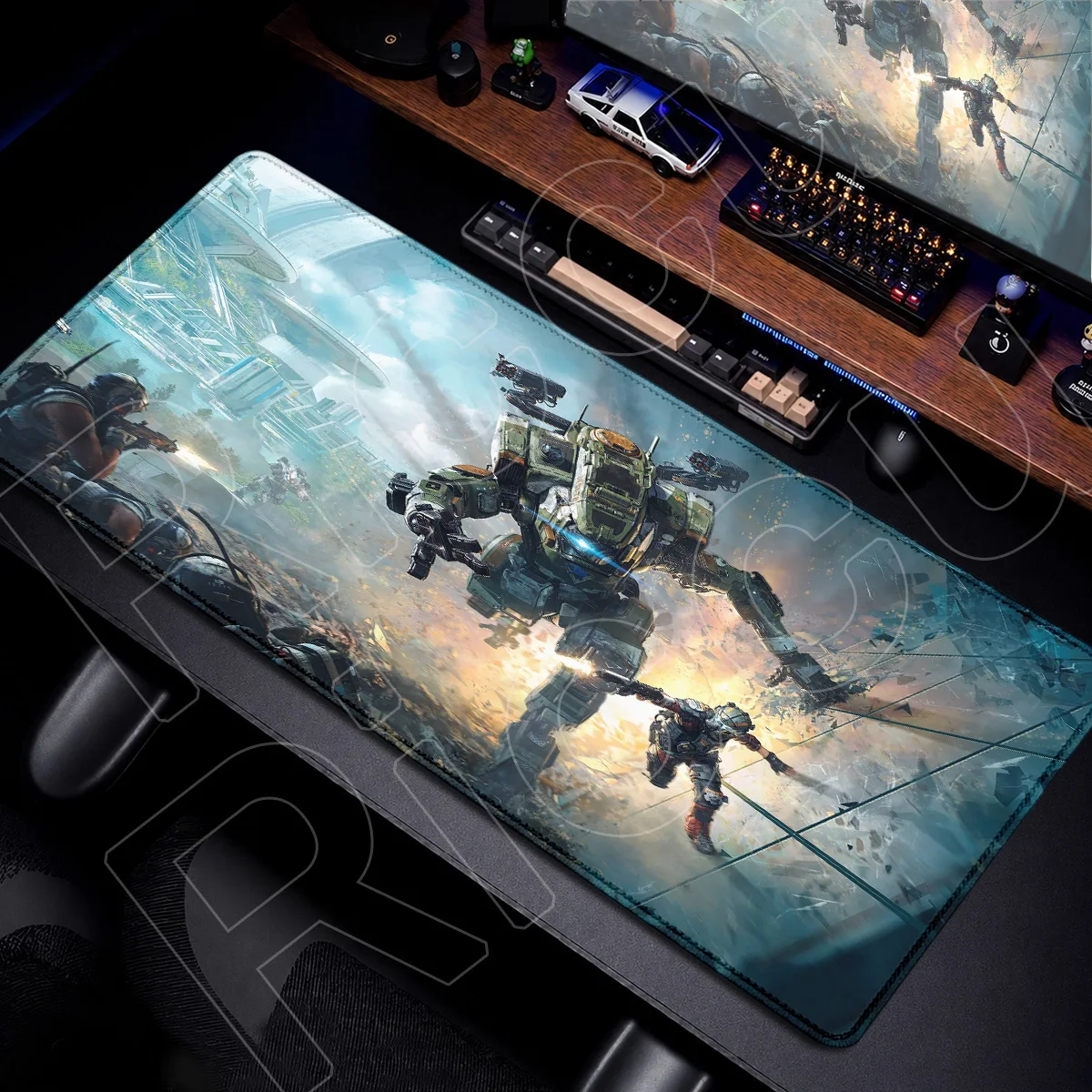 Computer-Gaming-Zubehör, rutschfeste Mausunterlage mit Gummiboden, T-Titanfall 2, beliebte Mauspad-Designs, große Mausunterlagen für Laptops, Tastaturen und Desktop-Computer. – Detail 10
