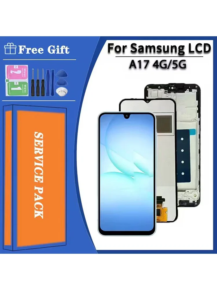 Ekran wyświetlacza A17 do Samsung A17 4G A175 A176 SM-A175F SM-A176B, wyświetlacz LCD z ekranem dotykowym, digitizer, moduł do wymiany — zdjęcie produktu 6