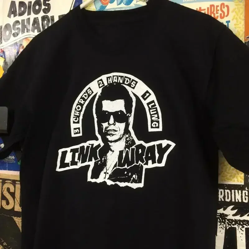 Vtg Link Wray For Fans Heavy Cotton Black Full Size T Shirt