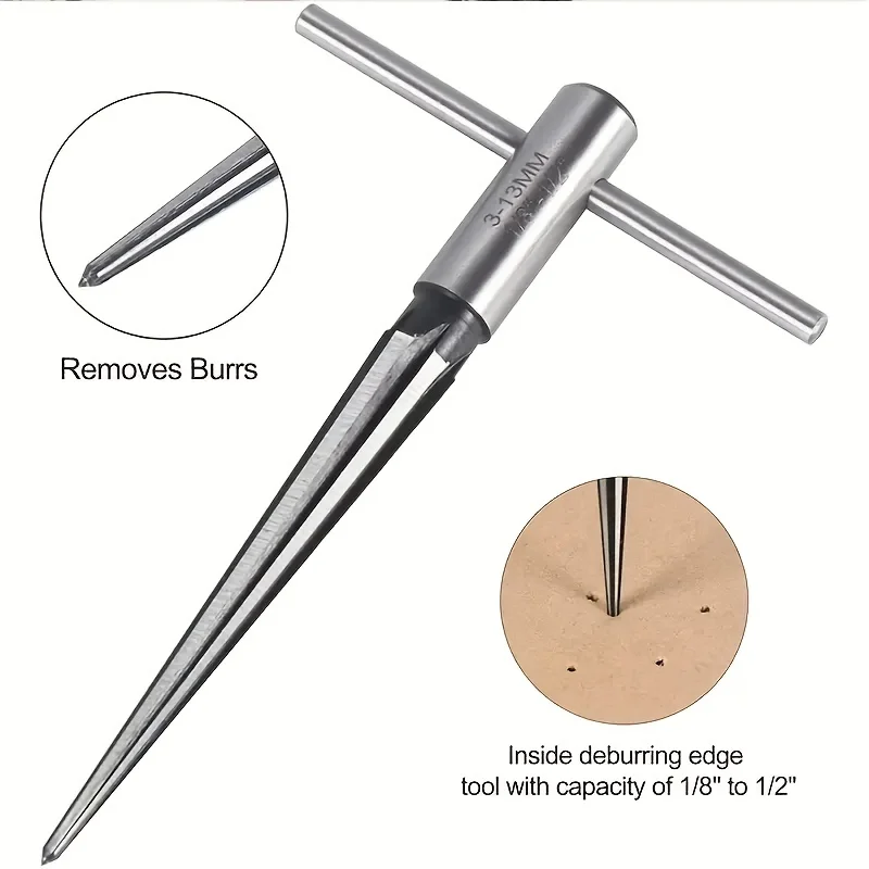 Taper Reamer 3-13mm&5-16mm Hand Metal Reamer Deburring Enlarge Pin Hole Handheld Reamer For Wood Metal Plastic Drilling Tools