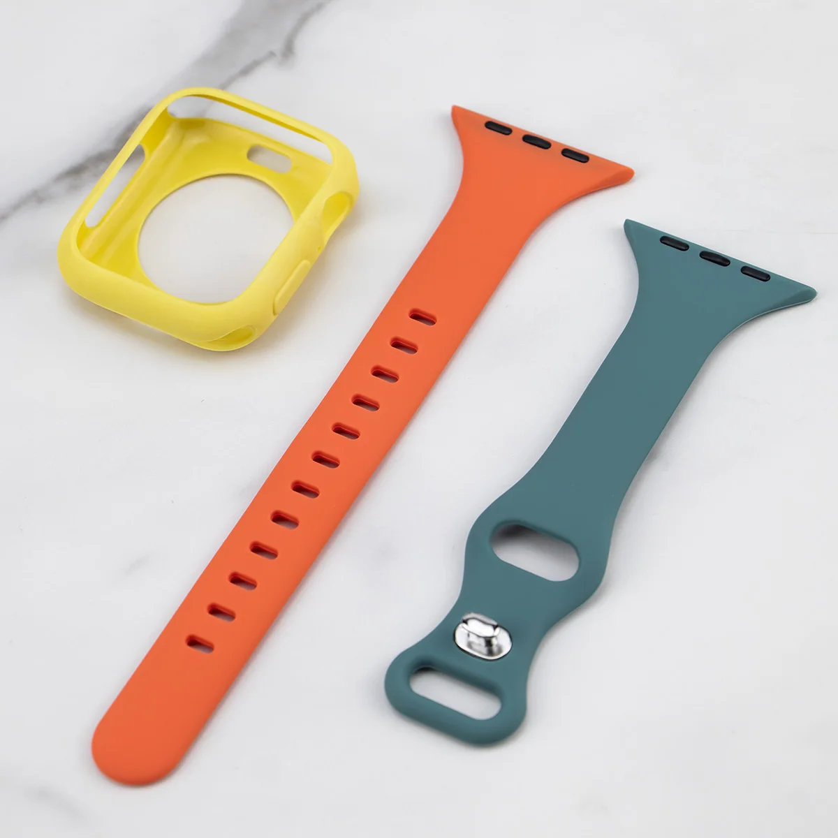 حلقة سيليكون ناعمة لساعة أبل 40/44 مللي متر 41/45 مللي متر 49Ultra 3 حافظة بحزام مطاطي رفيع لساعة Iwatch 987654SE321 38/42 مللي متر Correa #4