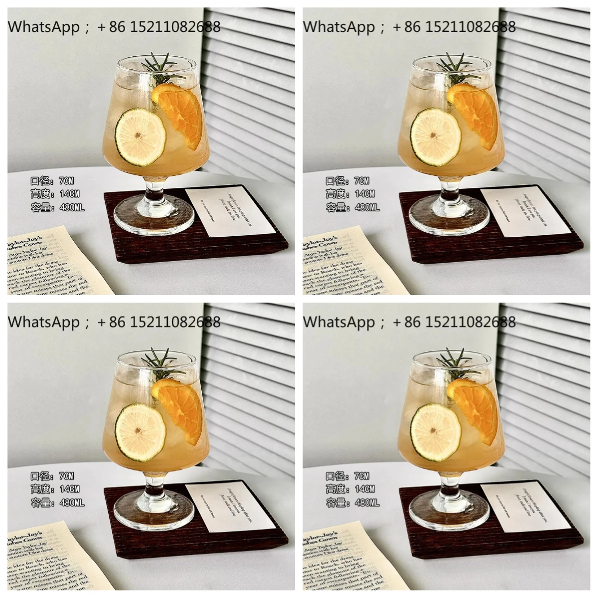 LLY high-grade heat-resistant iced coffee glass, thick-bottomed steam water cup, suitable for cold brew coffee cup