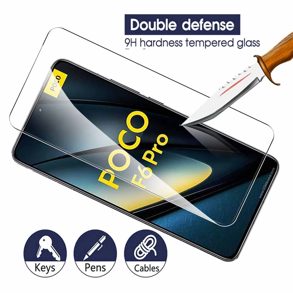 Xiaomi Poco f6 pro用スクリーンプロテクター,カメラレンズ保護,小さなpoccox6 f 6 f6 pro 6pro f6pro 5g,2in 1