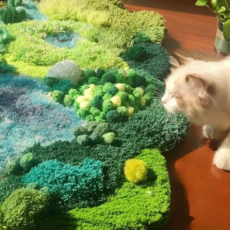 

(Material Package Only) Sang Salt Lake Moss Carpet Material Package Handmade Gift Bedside Atmosphere