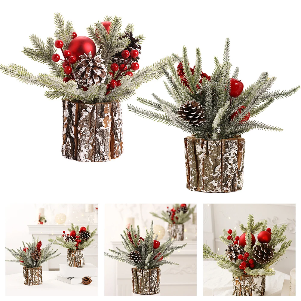 Artificial Christmas Tree Flocked Christmas Tree Christmas Decoration Damage-resistant Festive Ambiance Handmade