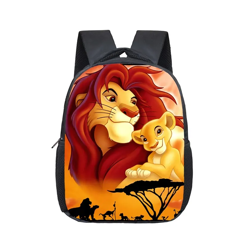 Tas ransel sekolah anak, tas punggung Disney The Lion King Simba 12 inci untuk anak, tas sekolah, tas balita, hadiah