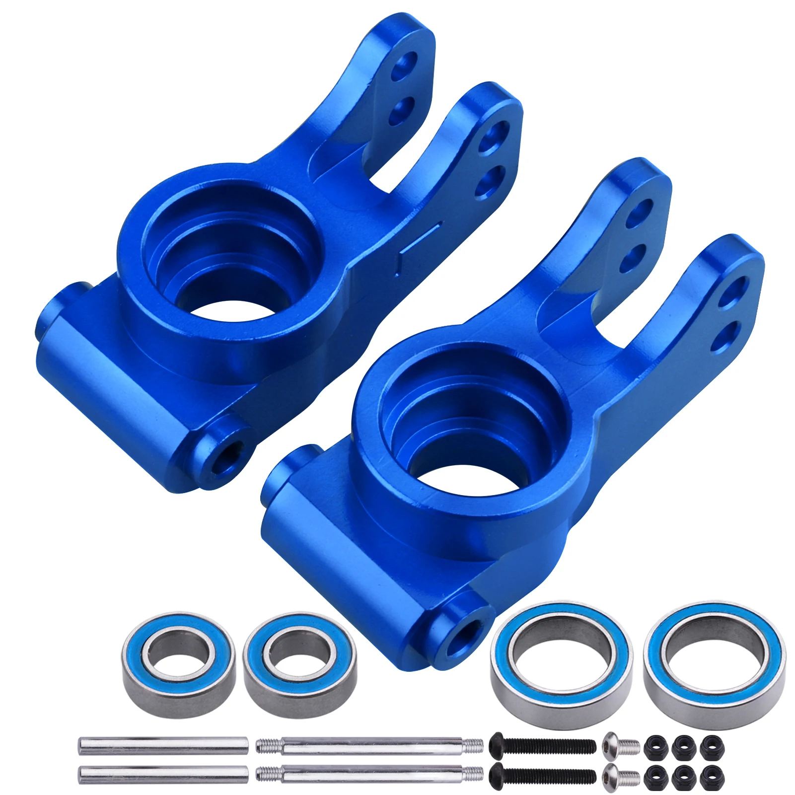 HobbyPark Aluminum Rear Hub Set for 1/10 Losi Tenacity Compatible with TT Pro 4WD SCT DB Pro Lasernut U4 Upgrade Parts (Blue)