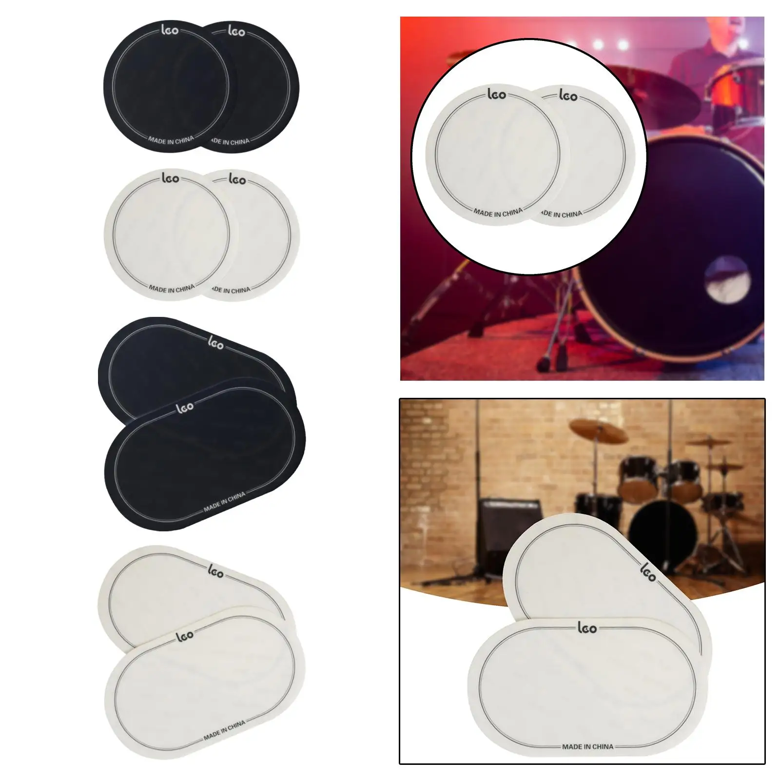 2x Drum Head Patches for Drum Parts Durable Easy and Quick Installation Percussion Instrument Accessories Drumhead Protector