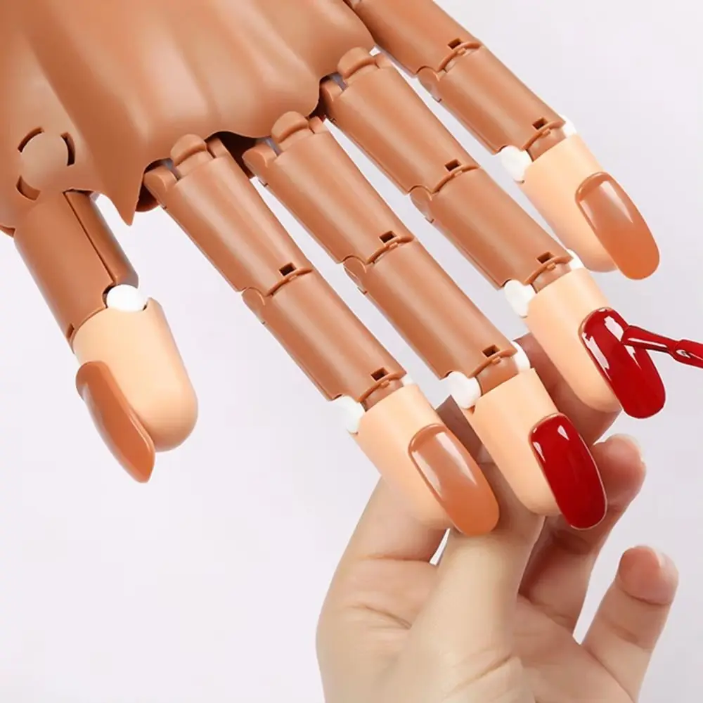 

Fake Fingers Nail Art Practice Hand Manicure Train Nail Tips Nail Practice Hand Set Adjustable Flexible Nail Art Training Hands