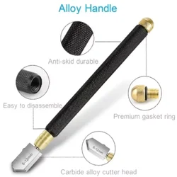 2PC Glass Knife Household Manual Multifunctional Tile Cutter Diamond Cut Thick Glass Roller Type Special Push Knife Manual Tools