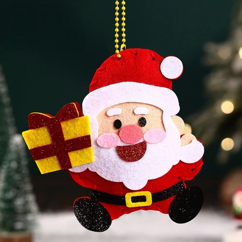 Santa Claus DIY Christmas Pendant Christmas Stocking Elk Xmas Non-Woven Charms Christmas Tree Snowman Christmas Party