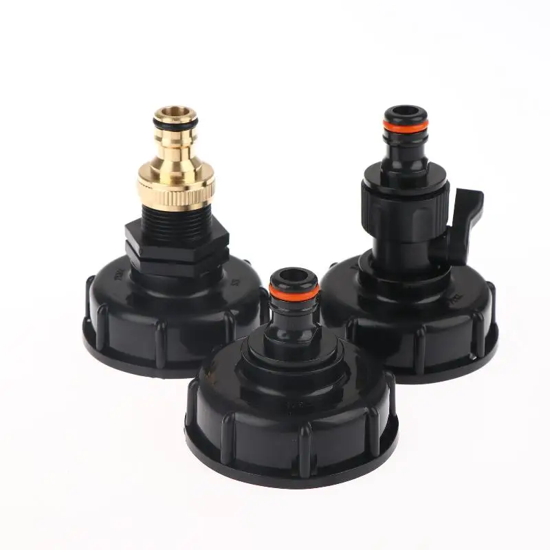 1 Set IBC Tank Valve Adapter 1 2 3 4 Inch Water Hose Connector with 60mm Coarse Thread for Reusable Liquid Storage